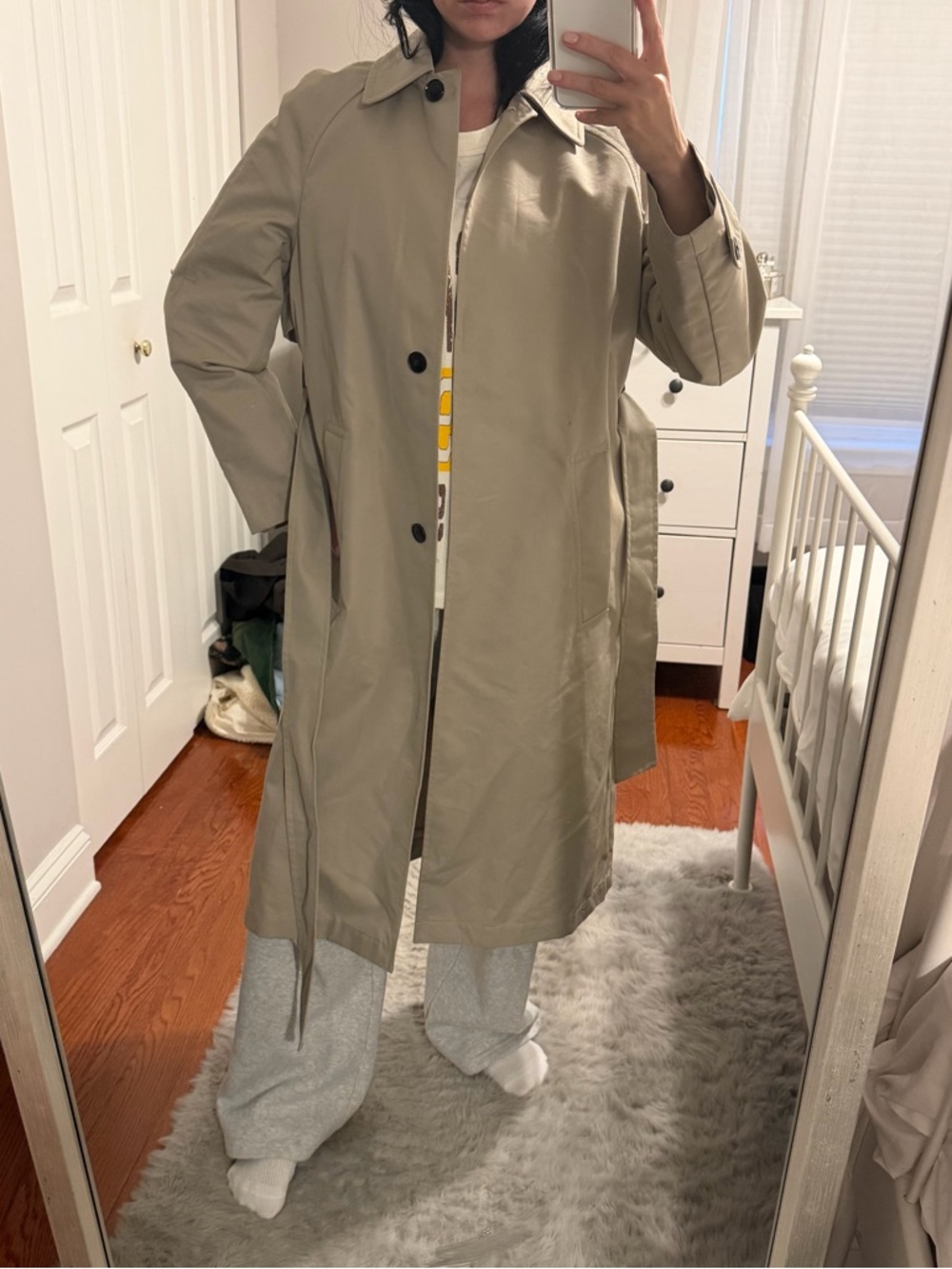 Zara Belted Water Repellant Trench Brown/Taupe